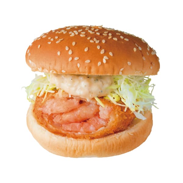 Burger au beignet de crevettes