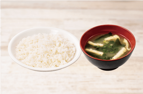 Menú B: Arroz y sopa de miso