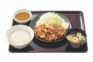 甘辛肉炒め定食ダブル(カレーソース付き)