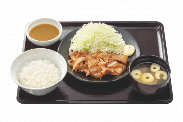 甘辛肉炒め定食(カレーソース付き)