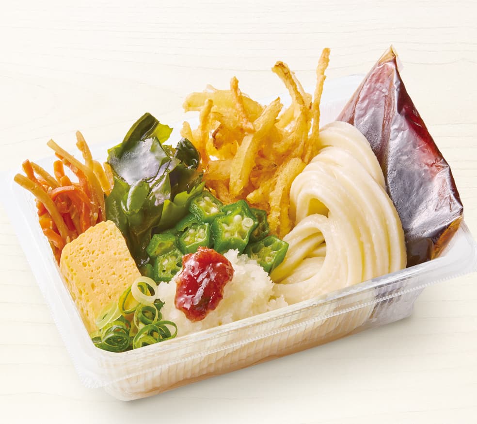 Udon Bento Okra Radish Parut & Plum